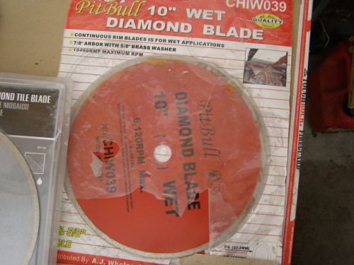 New 10&#034; diamond saw blades blade for wet type 7/8 for sale