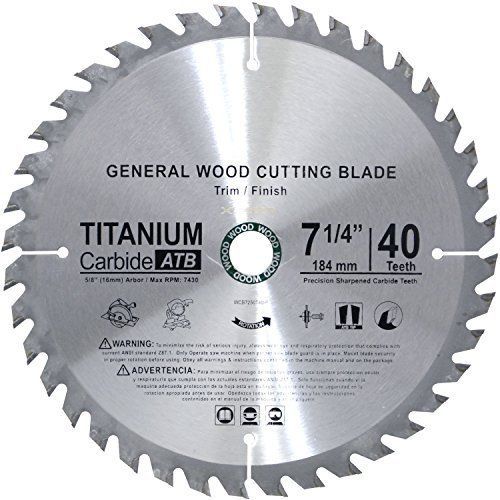 Concord Blades WCB7250T40-P TCT General Purpose 7-1/4-Inch 40 Teeth Hard and Sof
