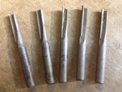 (5) 1/4&#034; Onsrud Carbide Tipped Router Bits