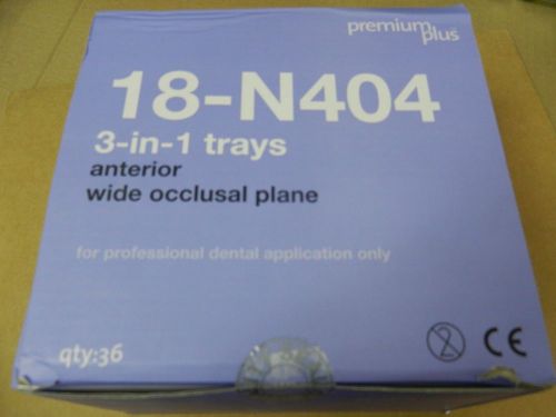Dental impression 3-in-1 trays anterior wide occlusal plane plastic 36pcs/pack for sale