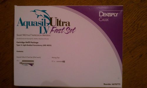 Dentsply Aqualsil Ultra LV FAST SET Light Body with 12 mixing tips EXP 06/16