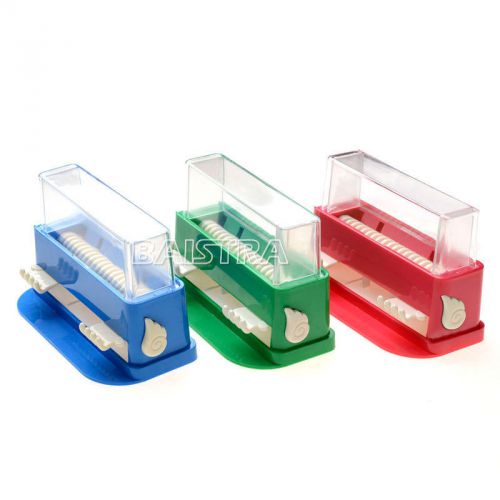 3 pcs dental cotton tip micro brush microfiber brush dispenser green blue red for sale