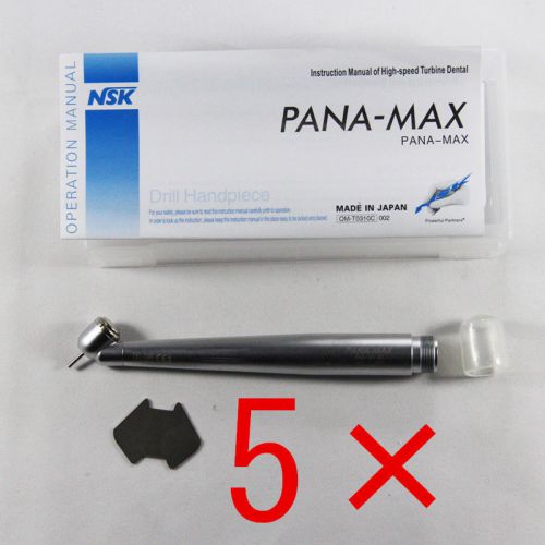 5xNSK Pana Max Dental Surgical 45 Degree High Speed Handpiece push button 2Hs