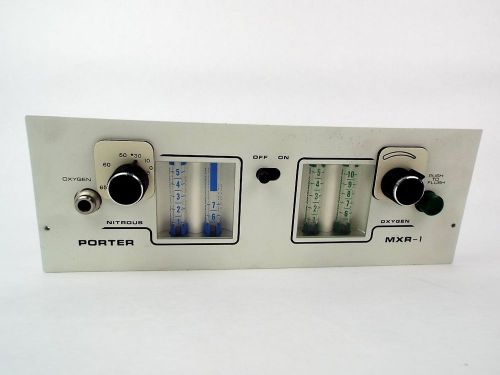 Porter mxr-1 2050 nitrous oxide n2o sedation dental cabinet mount flowmeter for sale