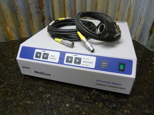 Zeiss medilive 3 advanced digital 3ccd mono camera, cable, &amp; controller tested for sale
