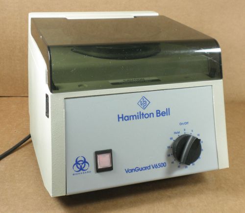 Hamilton bell vanguard v6500 centrifuge w/ (6) place rotor &amp; tube inserts for sale