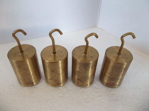 200g gram brass single hook calibration weight science lab school scale set of 4 for sale