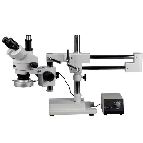7X-90X Trinocular Zoom Stereo Microscope with Heavy-duty Metal 80-LED Ring Light