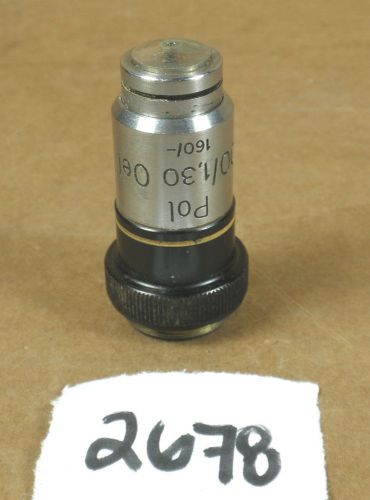 Zeiss Winkel Pol 100/1.30 160/- OIL Microscope Objective Lens