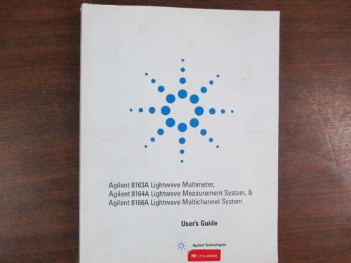 HP Users Guide Manual 8163A/8164A/8166A Lightwave , Original