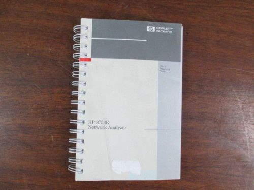 HP Quick Reference Guide Manual 8753E Network Analyzer