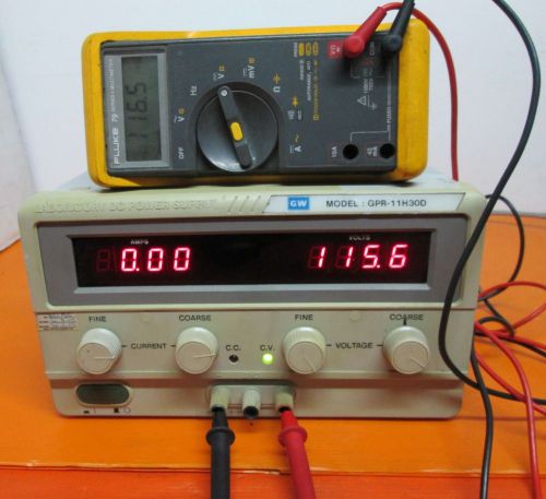 Gw laboratory dc power supply model gpr-11h30d for sale