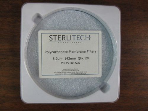 20 NEW Sterlitech Hydrophilic Polycarbonate Membrane Filter 5.0um 142mm