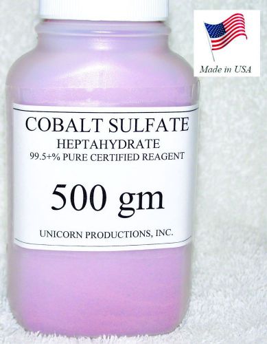 Cobalt Sulfate - HepaHydrate 99.5+% Reagent - Certified - 500 Grams