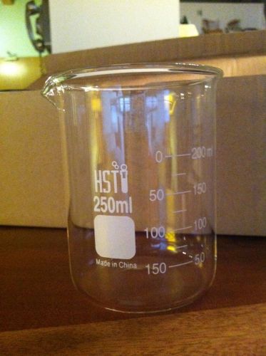 Glass beaker 250ml set of 12 for sale