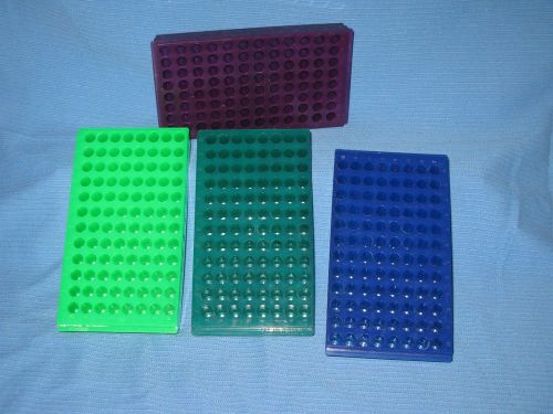 Micro-centrifuge  vial racks hold 96 11mm 8mm tubes- multicolor for sale