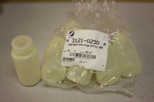 Nalgene 3121-0250 hdpe centrifuge bottle, 250ml, pack of 6 for sale