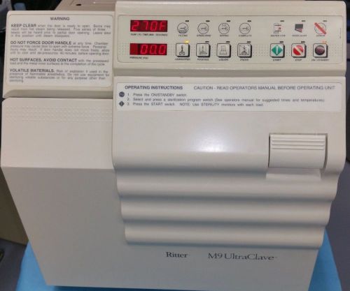 Midmark Ritter M9 Autoclave Ultraclave Vet Dental Medical Automatic Sterilizer