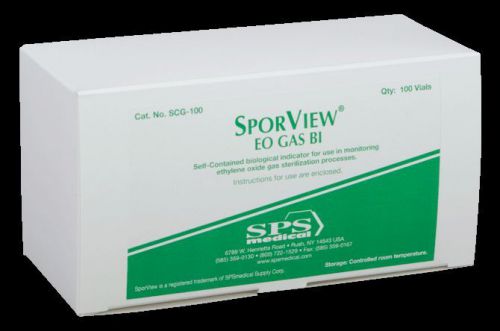 Sporview Self-contained EO Gas Biological Indicator 100/Box   SCG-100