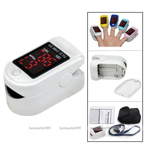 White Fingertip pulse Oximeter Finger Pulse Blood Oxygen SpO2 Monitor FDA Certif