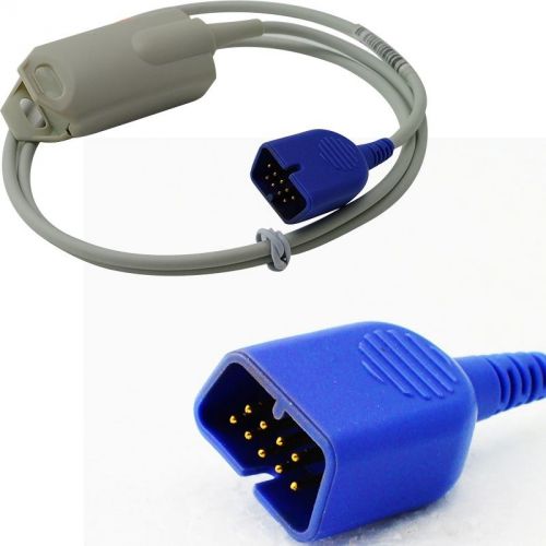Hot adult clip spo2 sensor probe p9121a,1m/3feet, 9 pins,compatible nihon kohden for sale