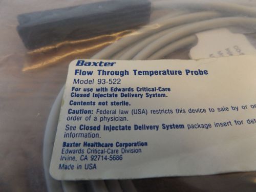 Baxter 93-522 flow through temp probe cable