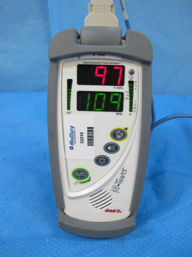 Masimo radical rad-5v hand held spot monitor with probe for sale