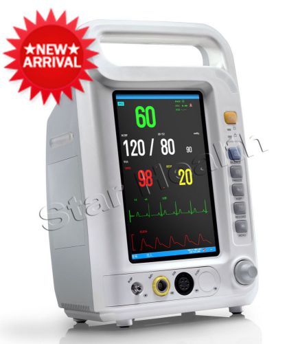 Vital sign patient monitor (ecg nibp spo2 pr/hr temp resp)+1 years warranty for sale