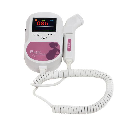 Fetal Doppler 3MHz w Color LCD Back Light &amp; Heart Beat Waveform