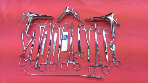 47 pcs gynecological exam instruments with graves speculum forceps kit for sale