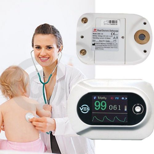 Multi-Function Visual Electronic Stethoscope Free Kid Child SPO2 probe PR HR EKG
