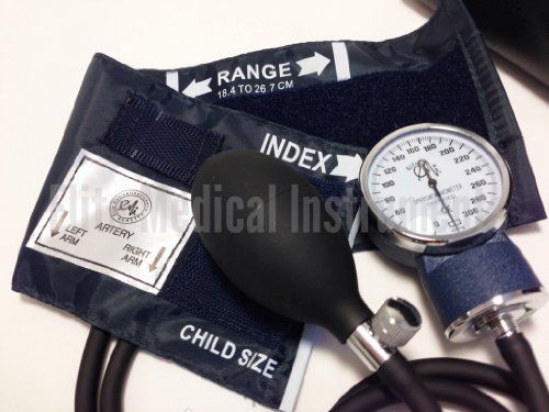 Emi aneroid sphygmomanometer monitor with child size bp cuff with carrying case for sale