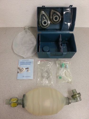 NEW LAERDAL Silicone Resuscitator Kit Model 87 Paramedic EMT + Manual