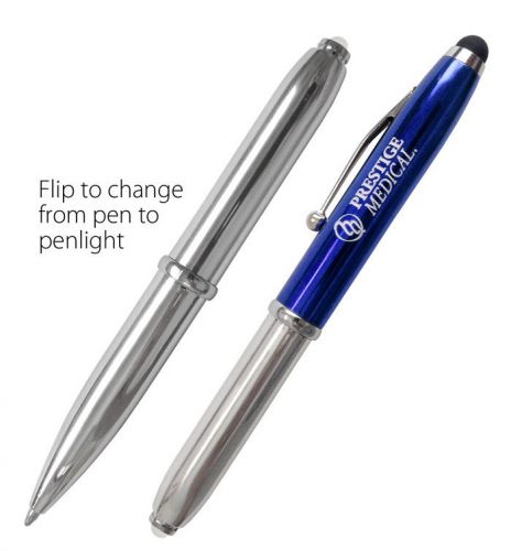 REUSABLE PENLIGHT (Blue) Three in One Utility Pen Stylus NEW