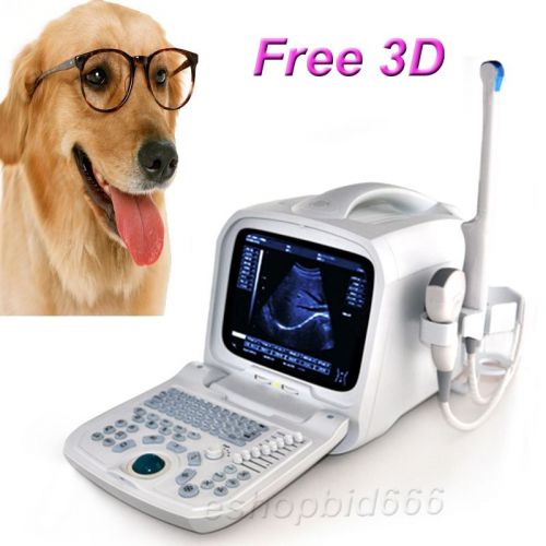3d pc plateform full digital portable vet ultrasound scanner+convex probe ce fda for sale