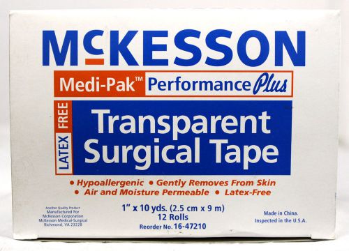300 BOX McKESSON TRANSPARENT SURGICAL TAPE 1&#034;x10 3600RL