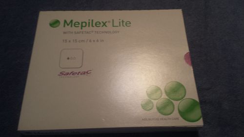 Mepilex lite 6&#034;x6&#034; 5/bx #284390 latex free sterile wound dressing *new unopened* for sale