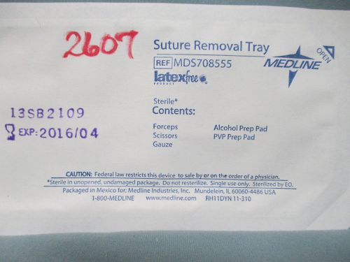 Mds708555 medline stitch removal tray for sale