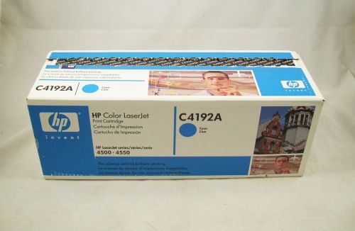 HP C4192A COLOR LASERJET PRINT CARTRIDGE , CYAN, FOR HP 4500 AND 4550