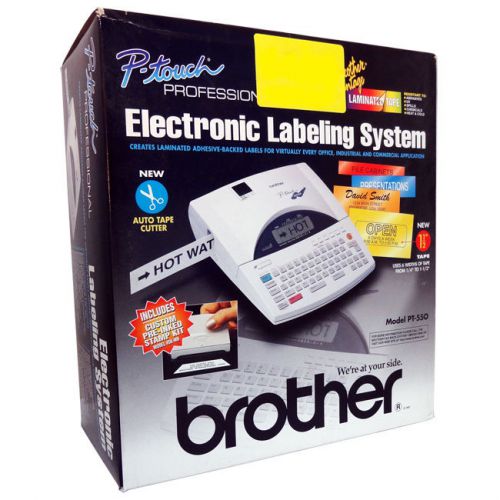 Brother p touch professional electronic labeling system pt550 white for sale