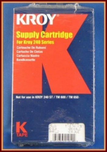 Kroy 240 series supply cartridge 2227535 black on red for sale