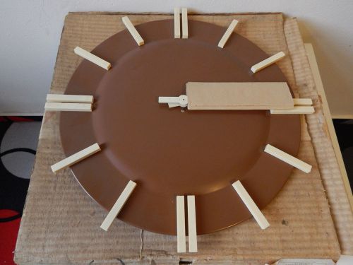 PRAGOTRON PPH 413n Vintage Metal Art Deco Electrical Clock brown color - BOXED