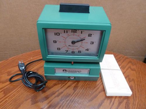 Acroprint  Heavy Duty  Manual Time Recorder  Model 125ER3 With Cards
