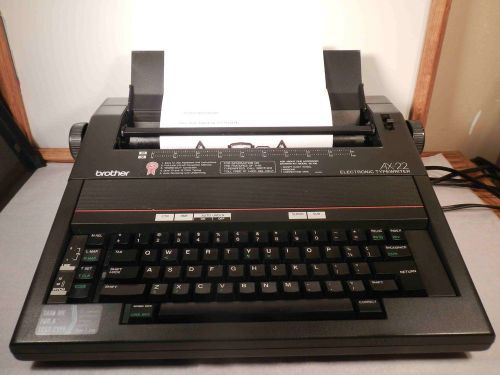 Brother Portable Electronic Typewriter AX-22 + 3 ribbons Tested Works EUC!