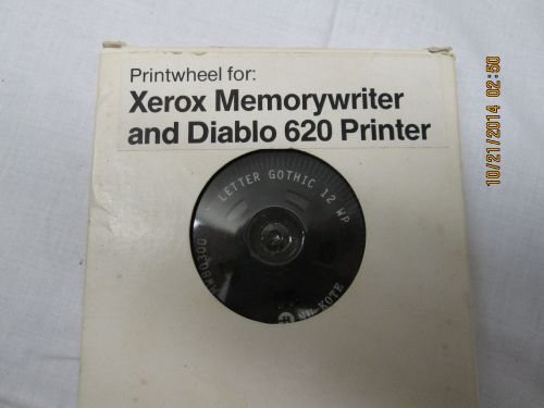 XEROX Memorywriter and Diablo 620 Printer printwheel (Letter Gothic 12)