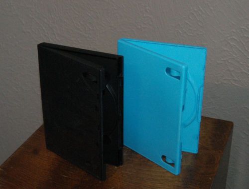 On Sale!! 100 STANDARD BLACK and BLUE Single DVD Cases 14MM, Movie Box Case, New