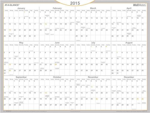Planners dry erase office  yearly calendars home wallmates january-december 2015 for sale