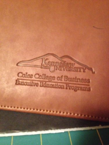 Kennesaw University Notebook Cover Leatherette Nice Gently Used Binder