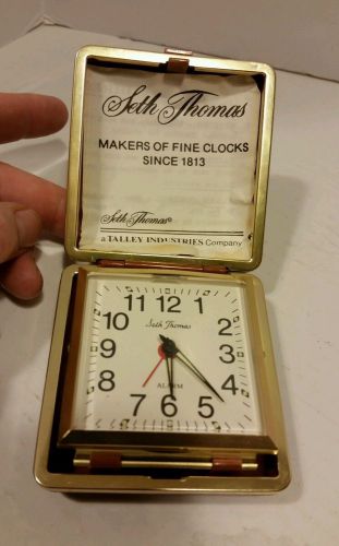 Vintage Seth Thomas Traveling Alarm Clock Made in Brazil