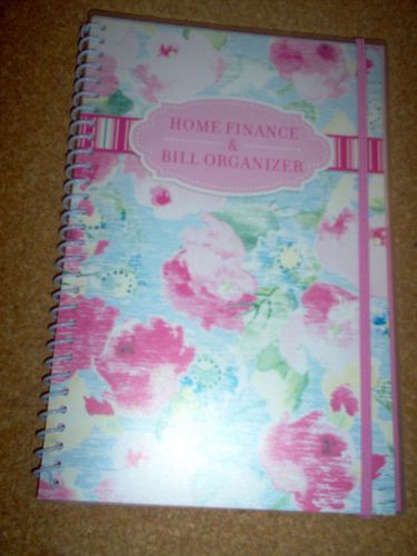 Home finance and bill organizer  spiral new ,pink flower for sale